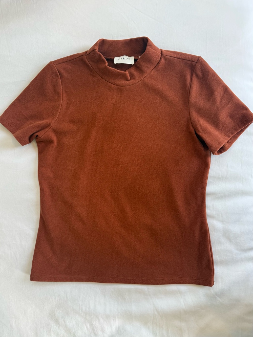 Cyrus Short Sleeve Mock Neck Top
